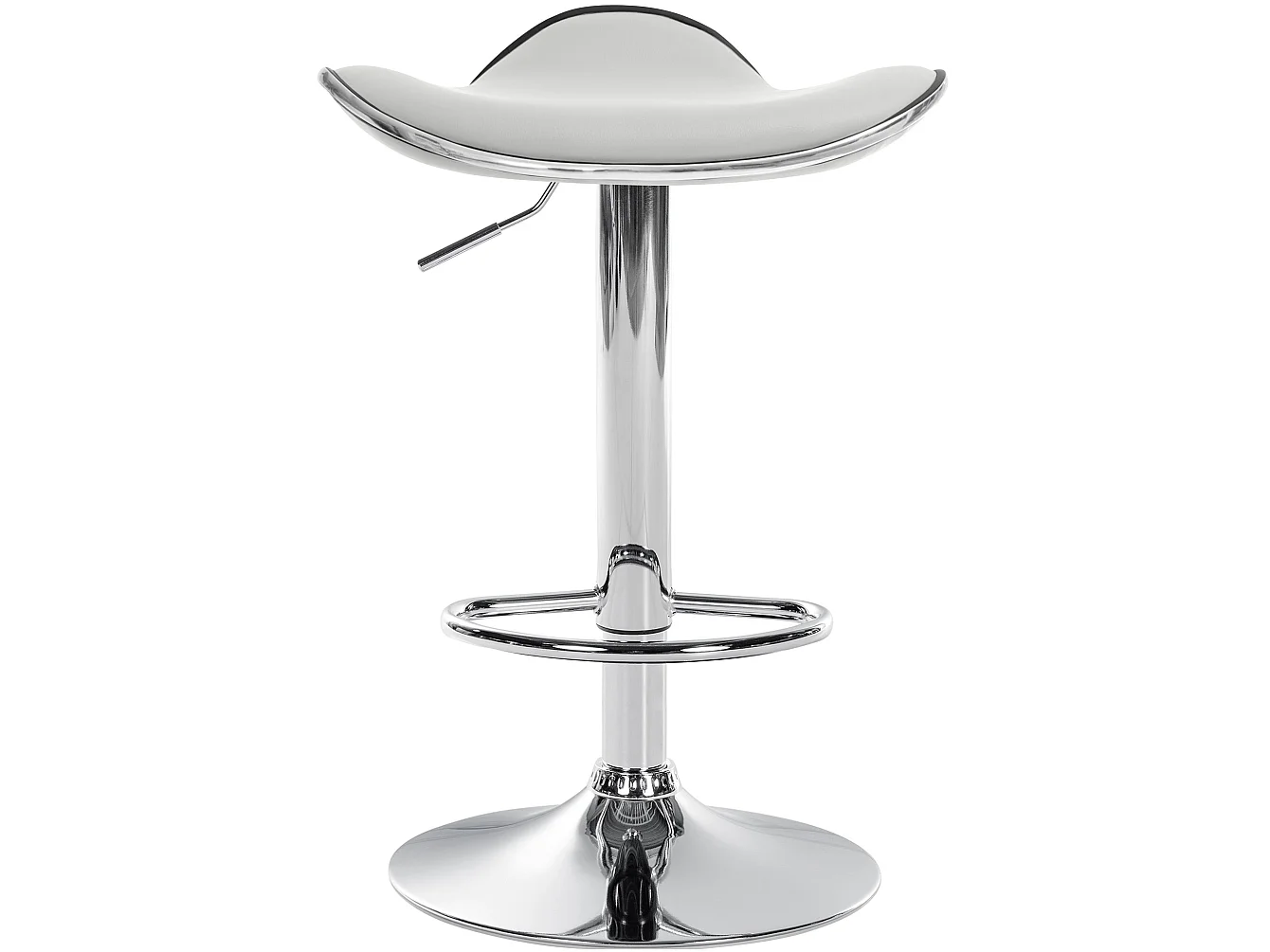 Tabouret de bar - Similicuir - Blanc - Shanghai