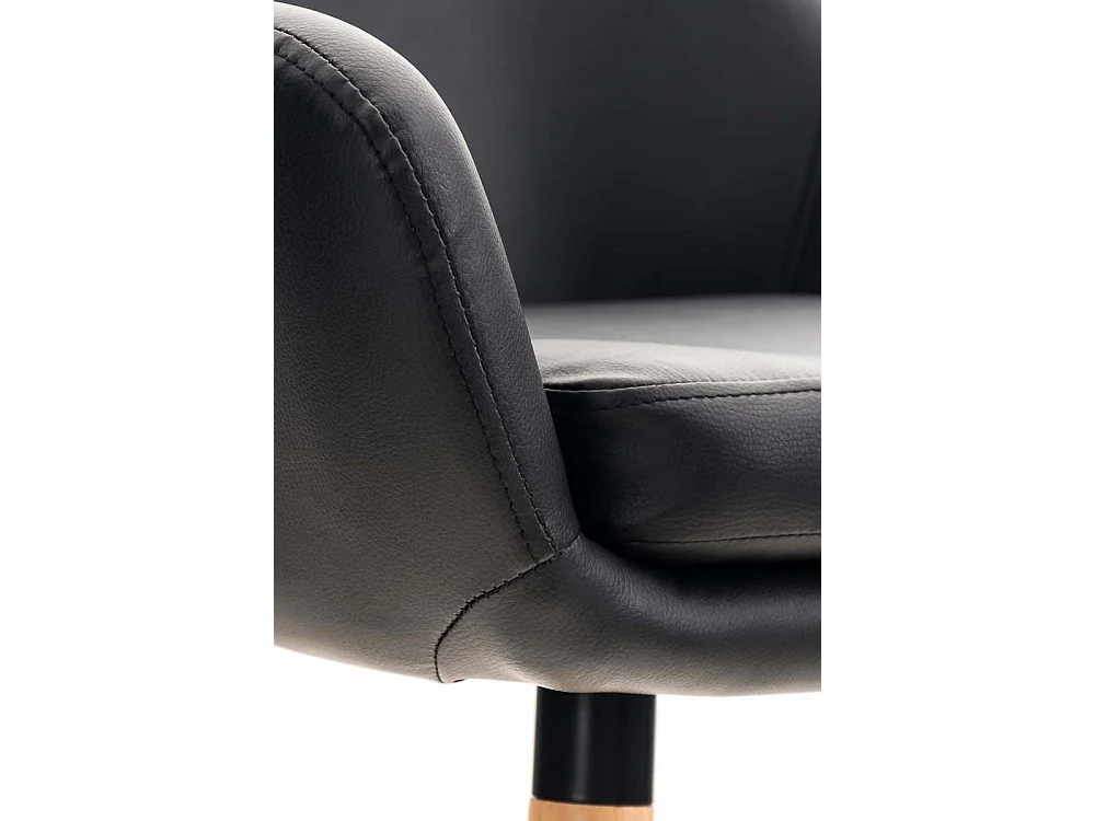 Barhocker - Kunstleder & Holz - schwarz - Grant