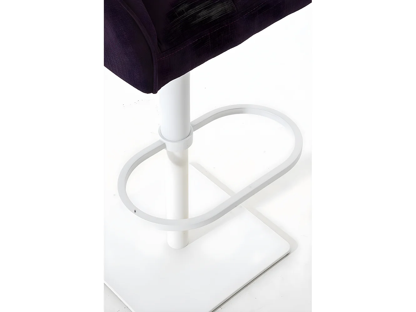Lot de 2  Tabouret de bar - Tissu & Blanc - Violet - Damaso