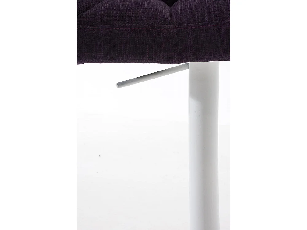 Lot de 2  Tabouret de bar - Tissu & Blanc - Violet - Damaso