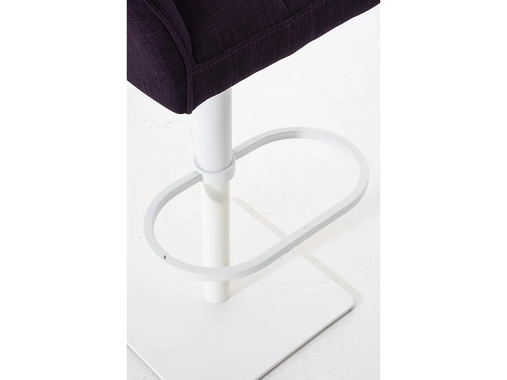 Lot de 2  Tabouret de bar - Tissu & Blanc - Violet - Damaso