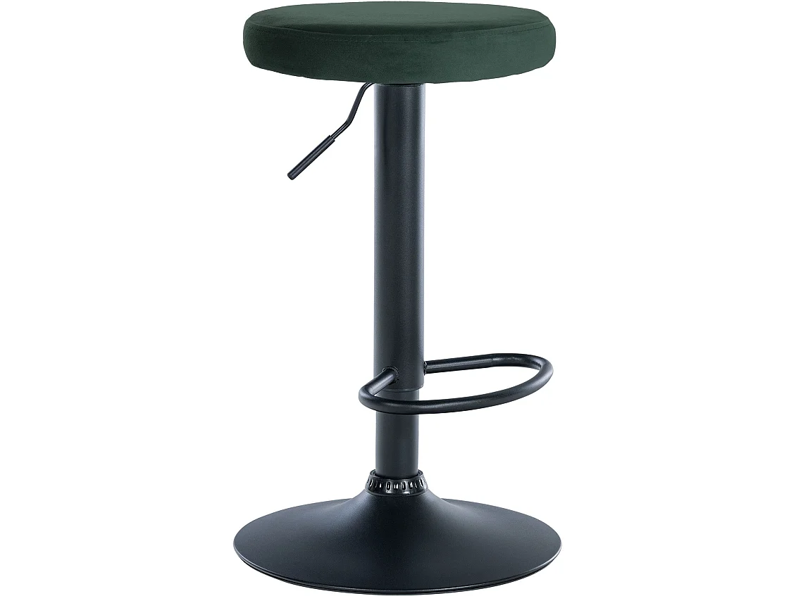 Tabouret de bar - Velours & Noir - Vert - Ponte