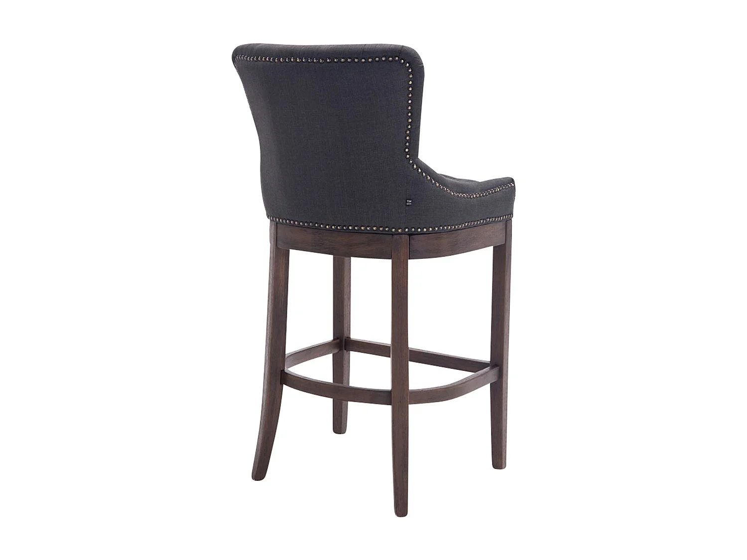 Tabouret de bar - Tissu & Bois - Gris foncé - Lakewood