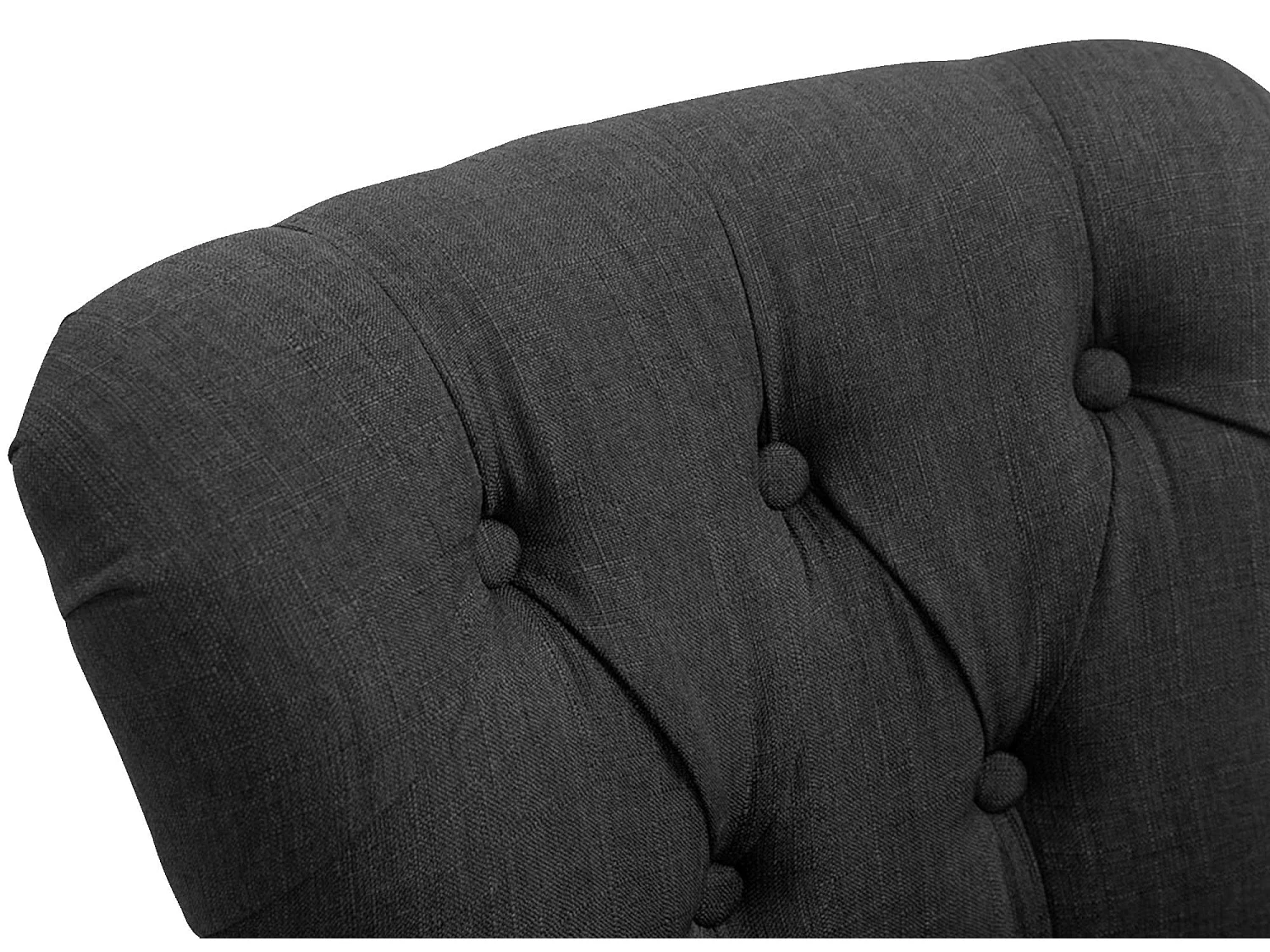 Tabouret de bar - Tissu & Acier inoxydable - Gris foncé - Lakewood