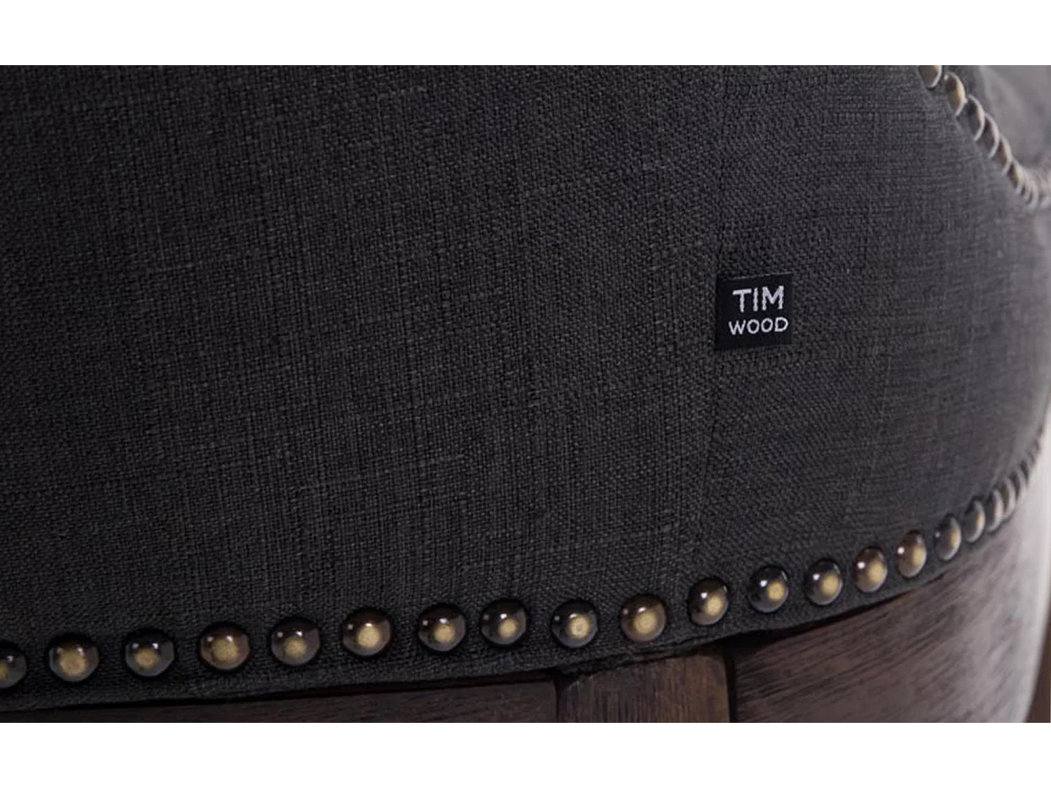 Tabouret de bar - Tissu & Acier inoxydable - Gris foncé - Lakewood