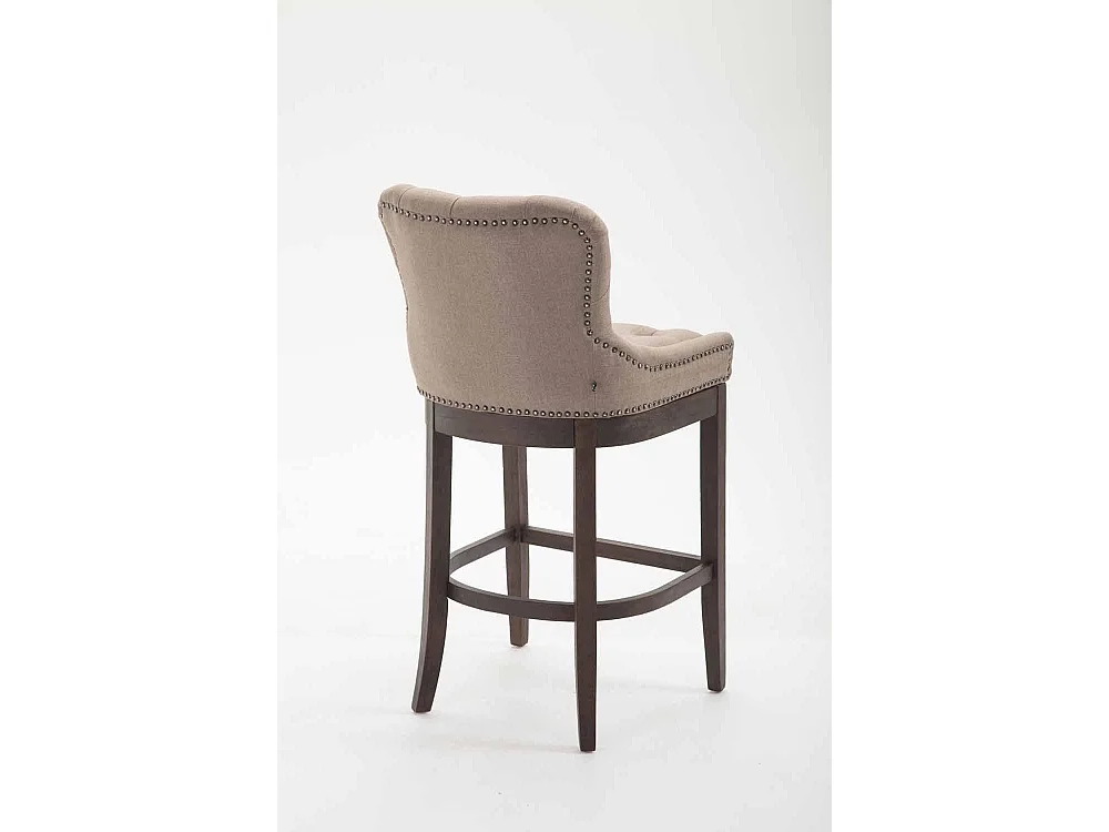 Lot de 2  Tabouret de bar - Tissu & Antique - Taupe - Lakewood