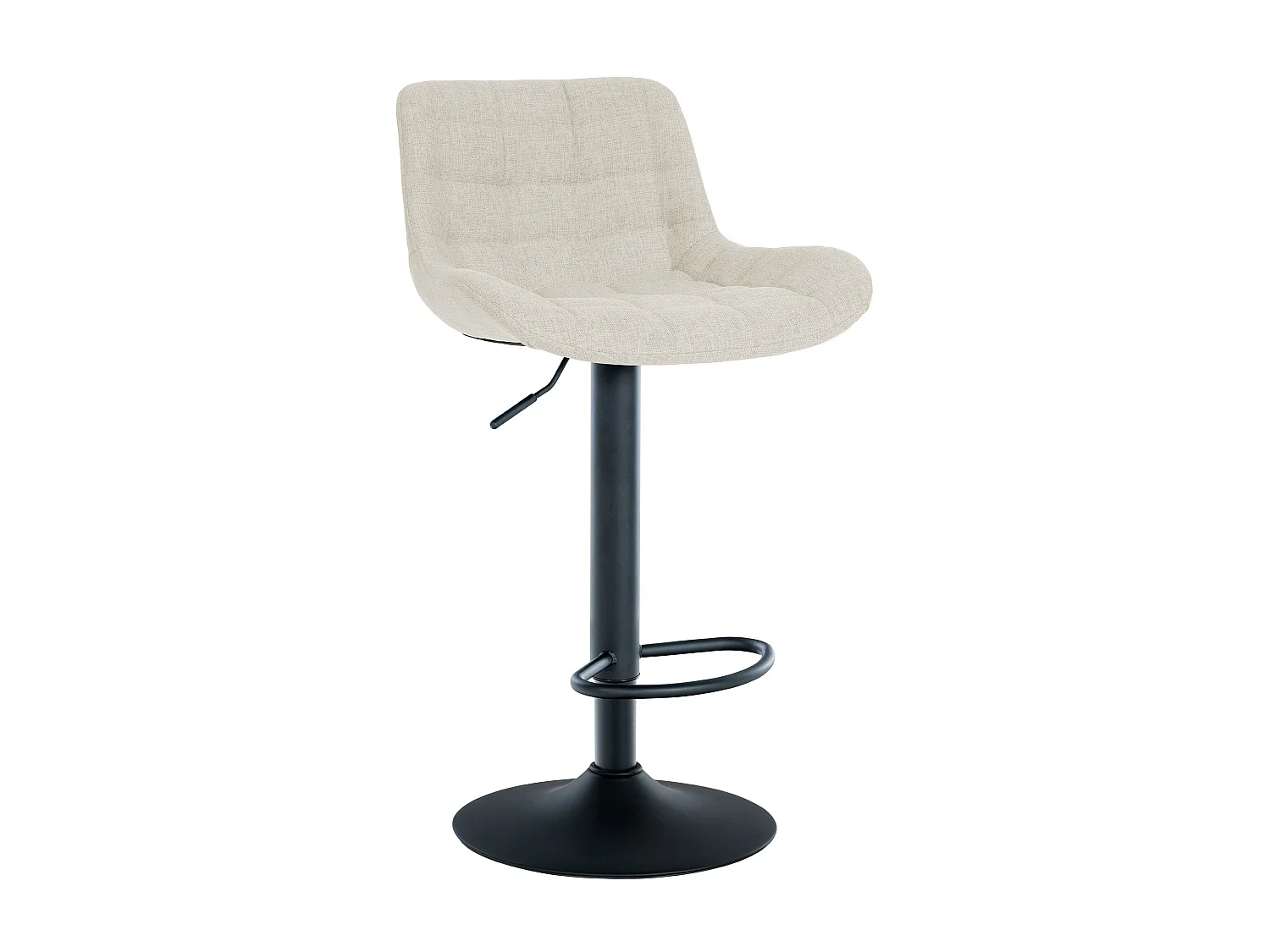 Tabouret de bar - Tissu - Crème - Tover
