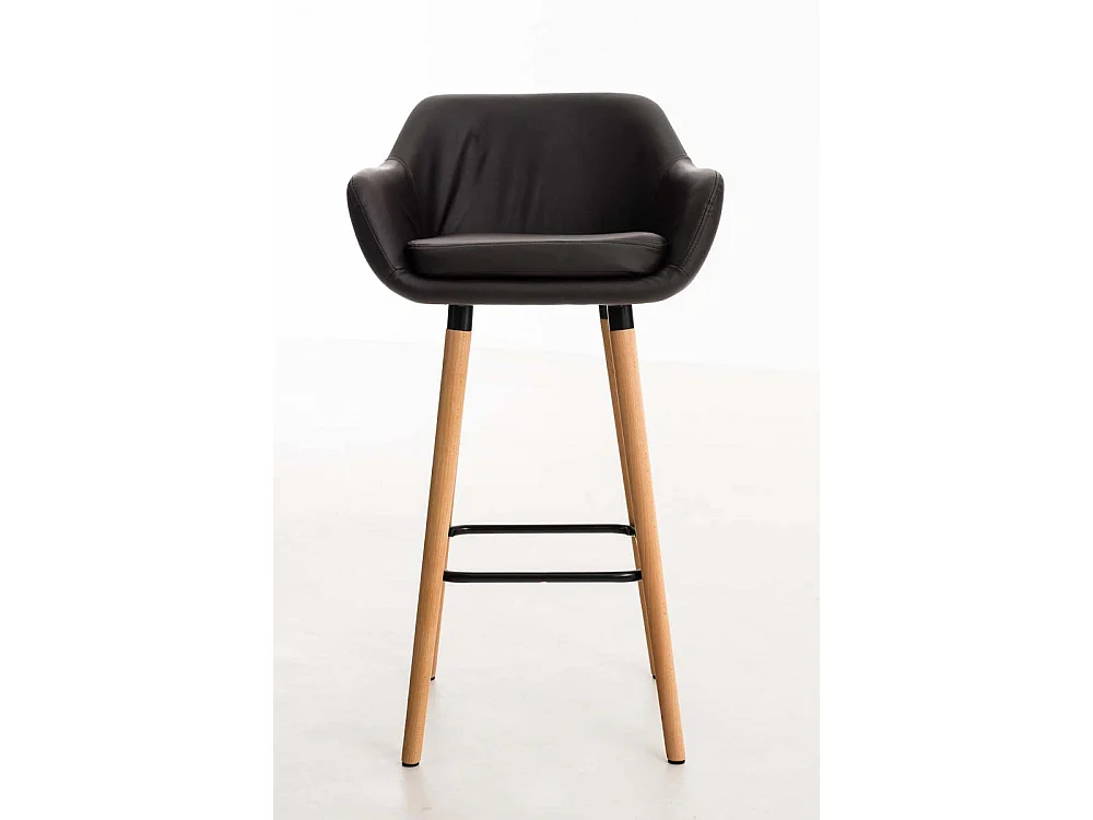 Barhocker - Kunstleder & Holz - braun - Grant