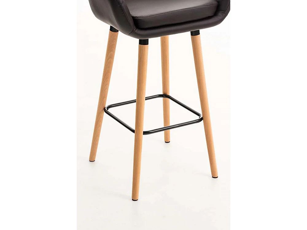 Barhocker - Kunstleder & Holz - braun - Grant