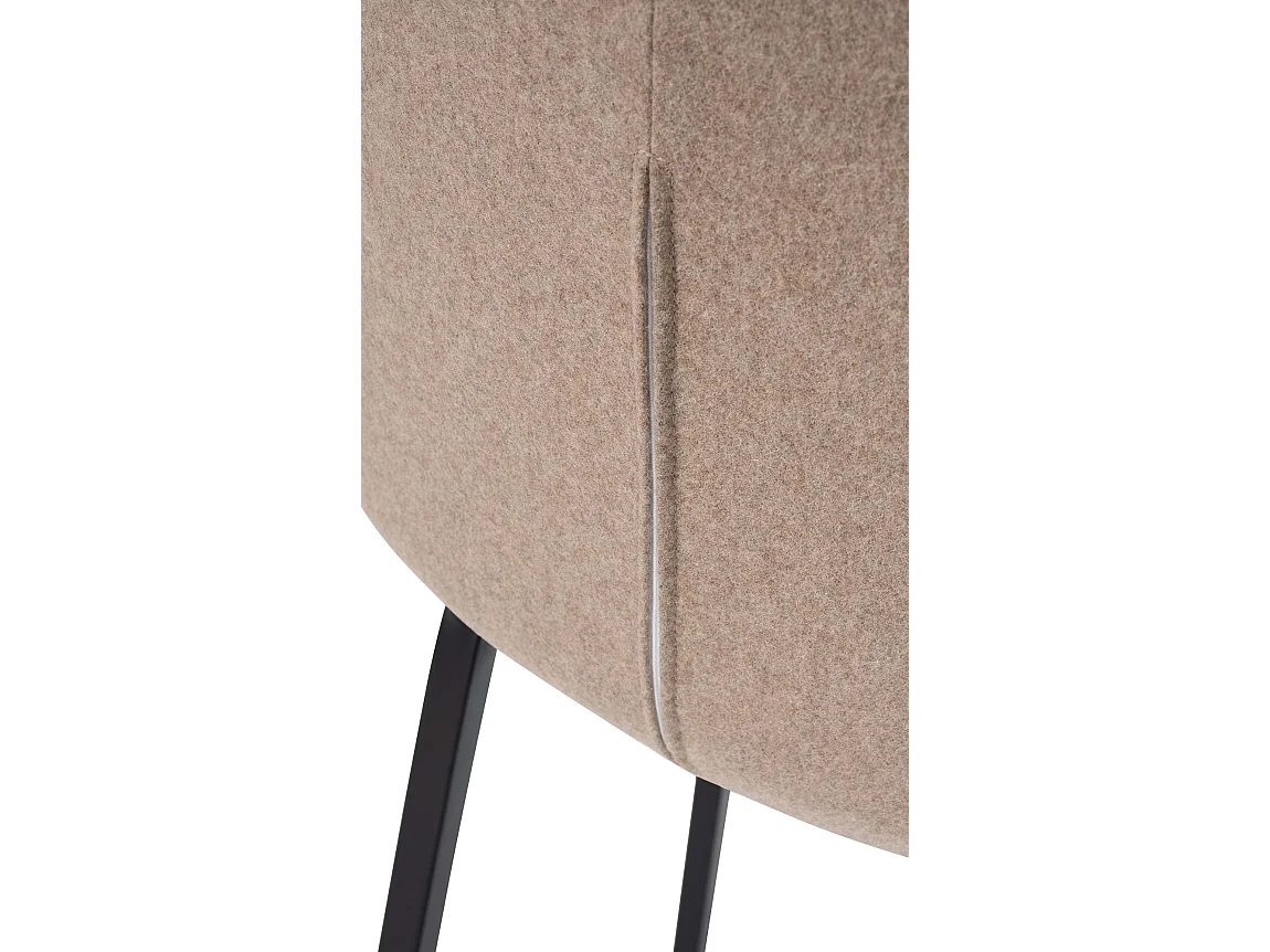 Tabouret de bar - Feutrine & Métal - Taupe - Monea