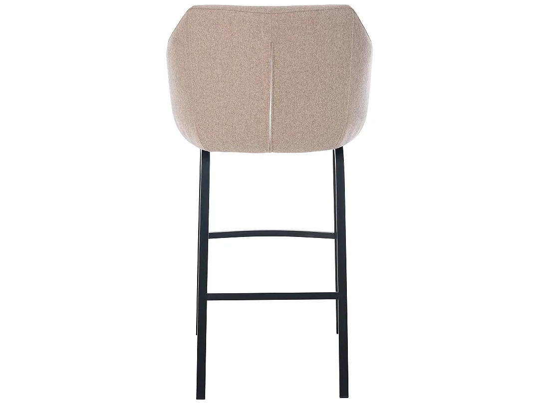 Tabouret de bar - Feutrine & Métal - Taupe - Monea