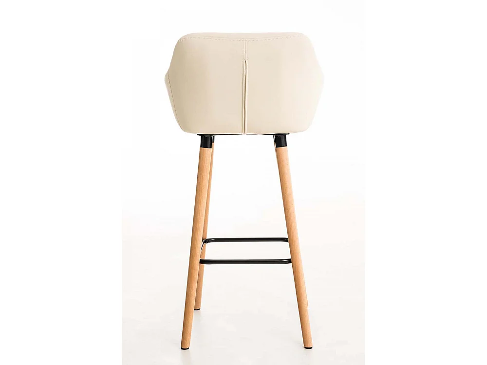 Barhocker - Kunstleder & Holz - creme - Grant