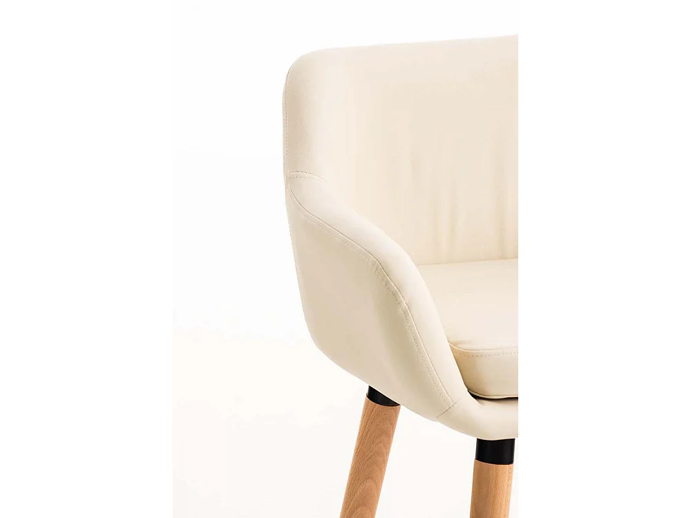 Barhocker - Kunstleder & Holz - creme - Grant