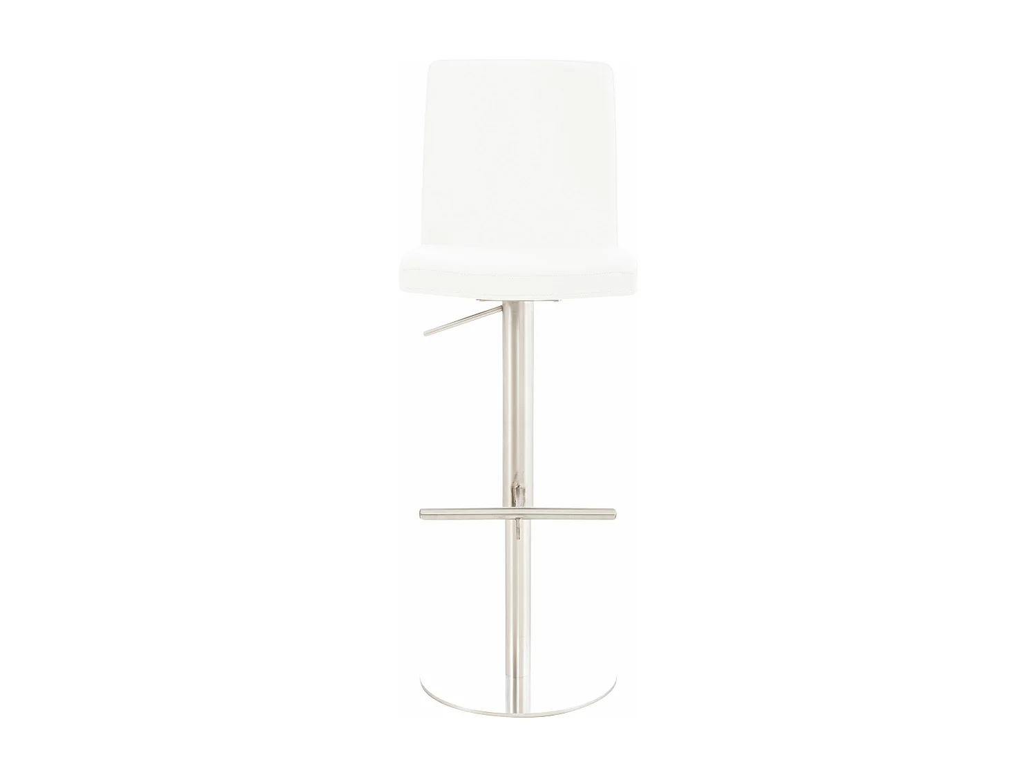 Lot de 2  Tabouret de bar - Similicuir & Acier inoxydable - Blanc - Cadiz