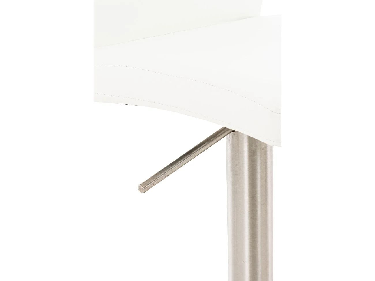 Lot de 2  Tabouret de bar - Similicuir & Acier inoxydable - Blanc - Cadiz