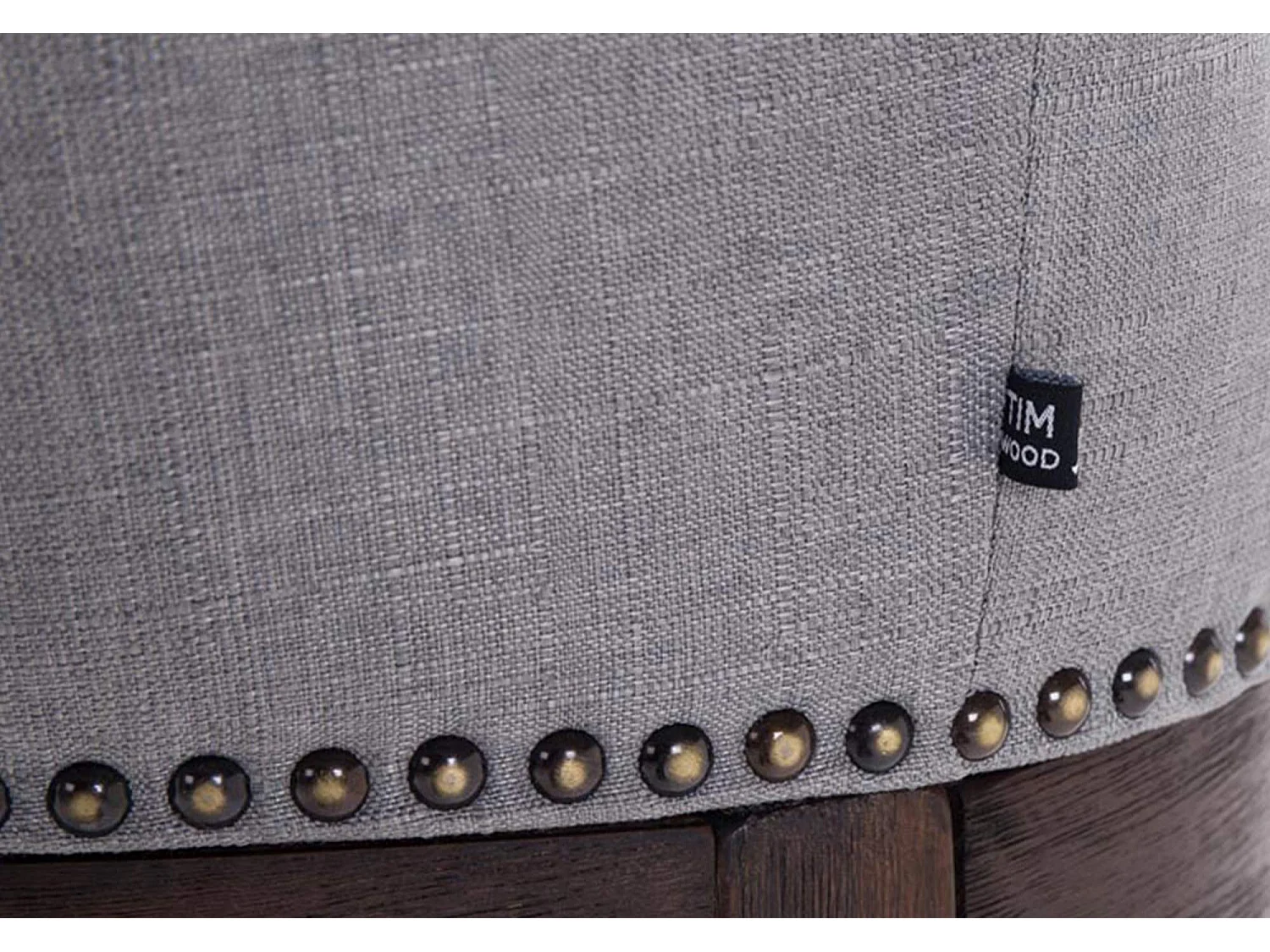 Tabouret de bar - Tissu & Bois - Gris clair - Lakewood