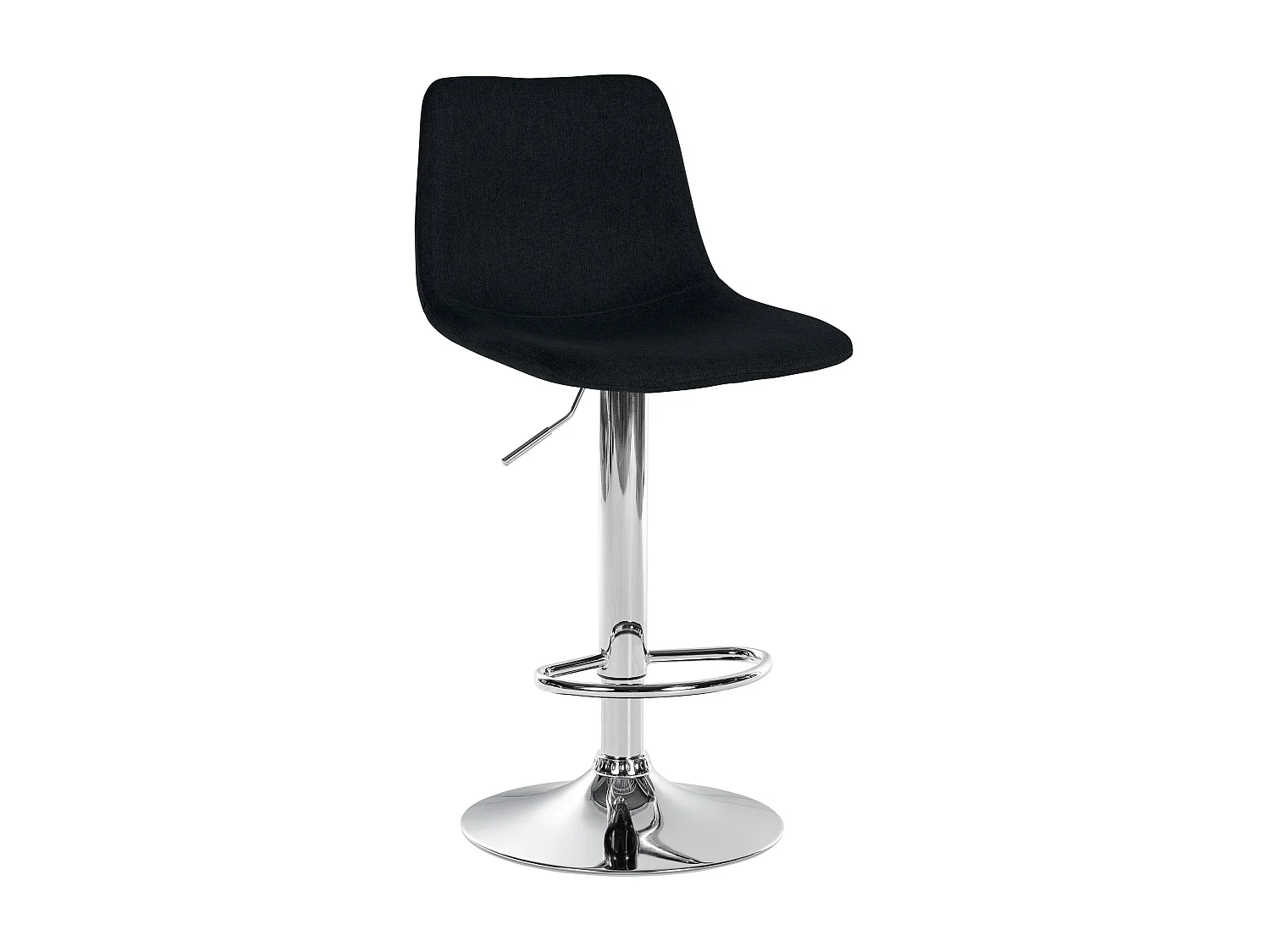 Tabouret de bar - Tissu & Métal - Noir - Divo