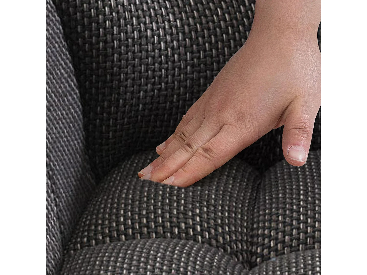 Barkruk - Stof & wit - titanium grijs - Damaso