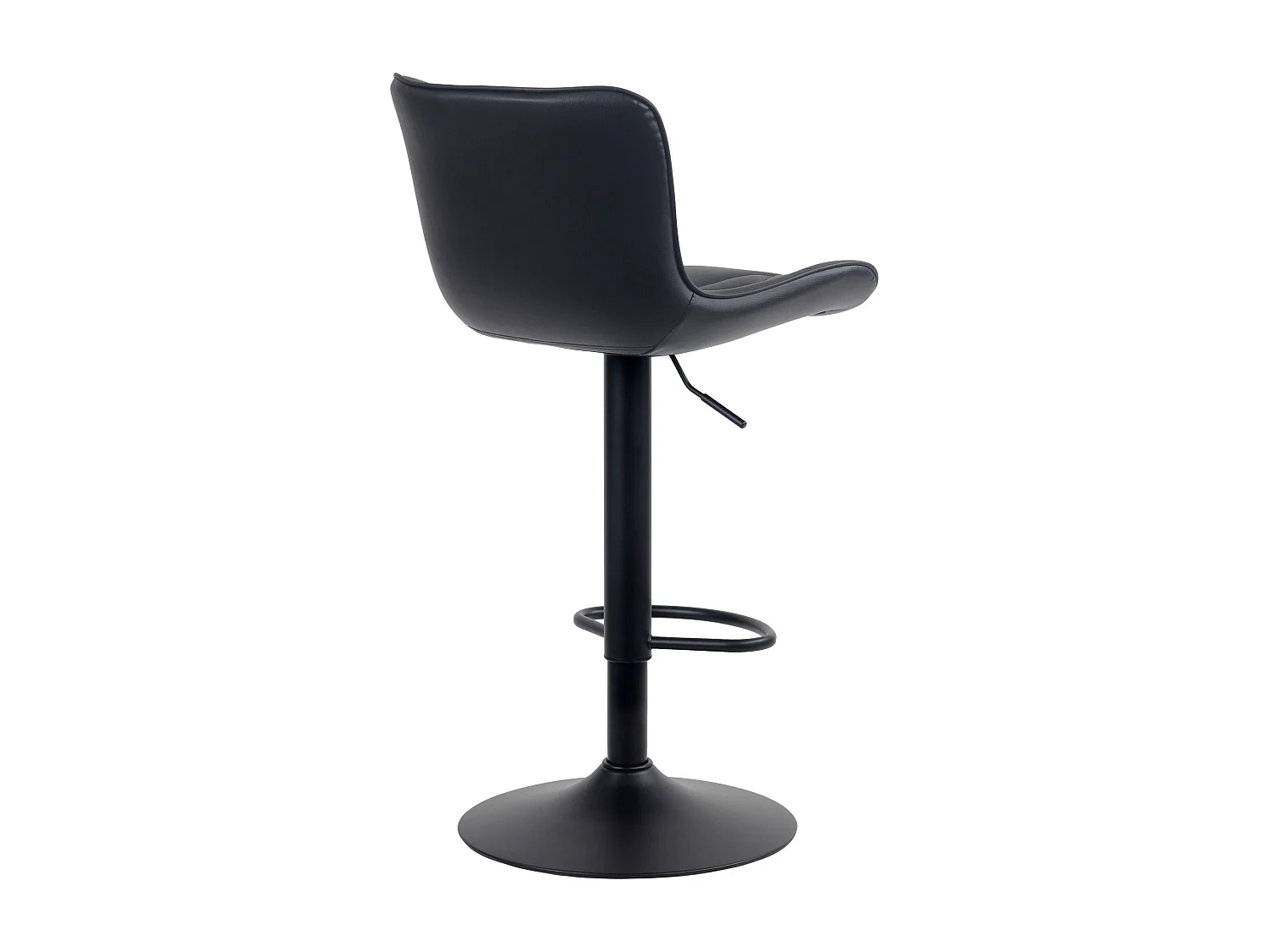 Lot de 2  Tabouret de bar - Similicuir - Noir - Linus