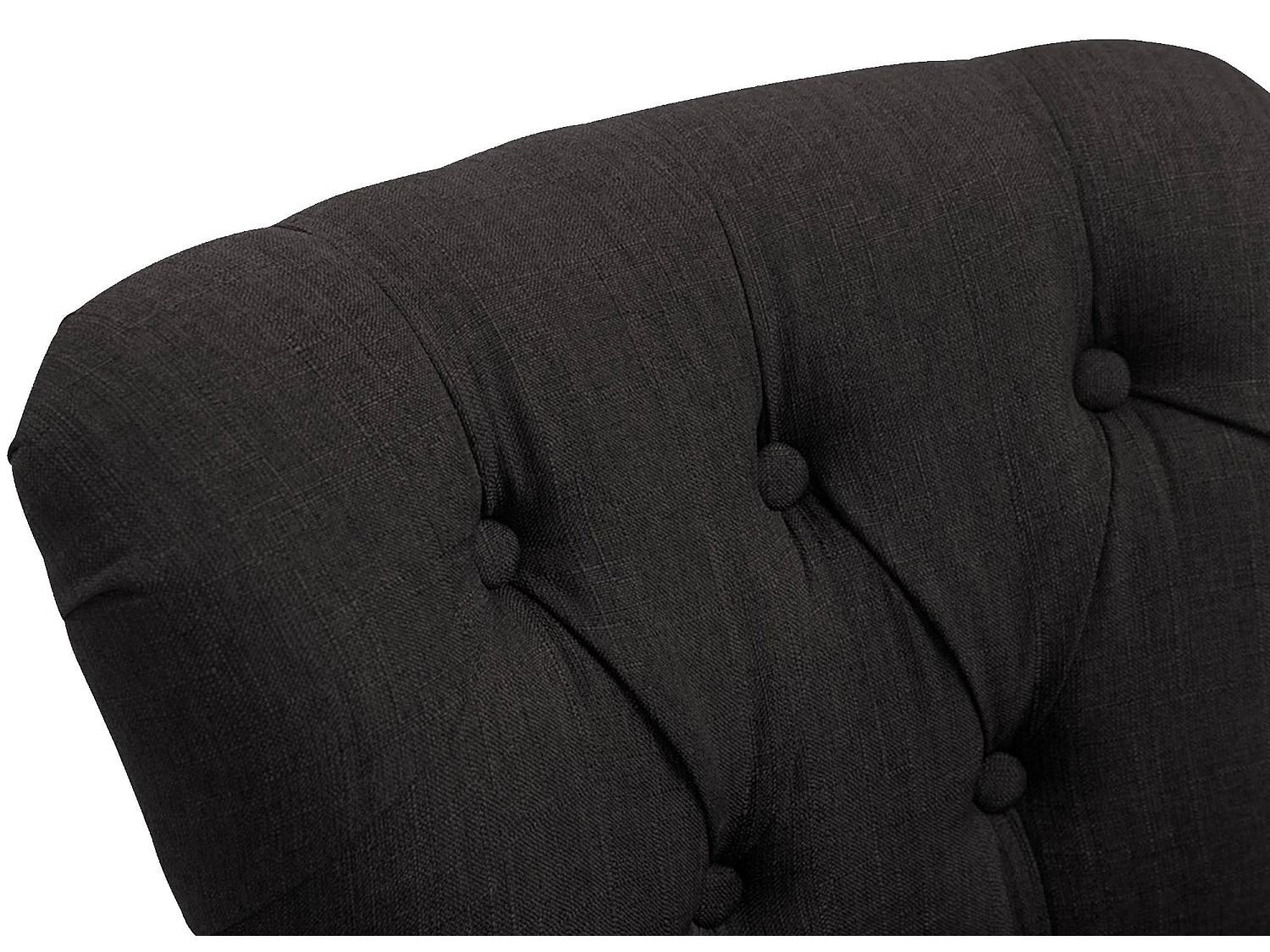 Tabouret de bar - Tissu & Bois - Noir - Lakewood