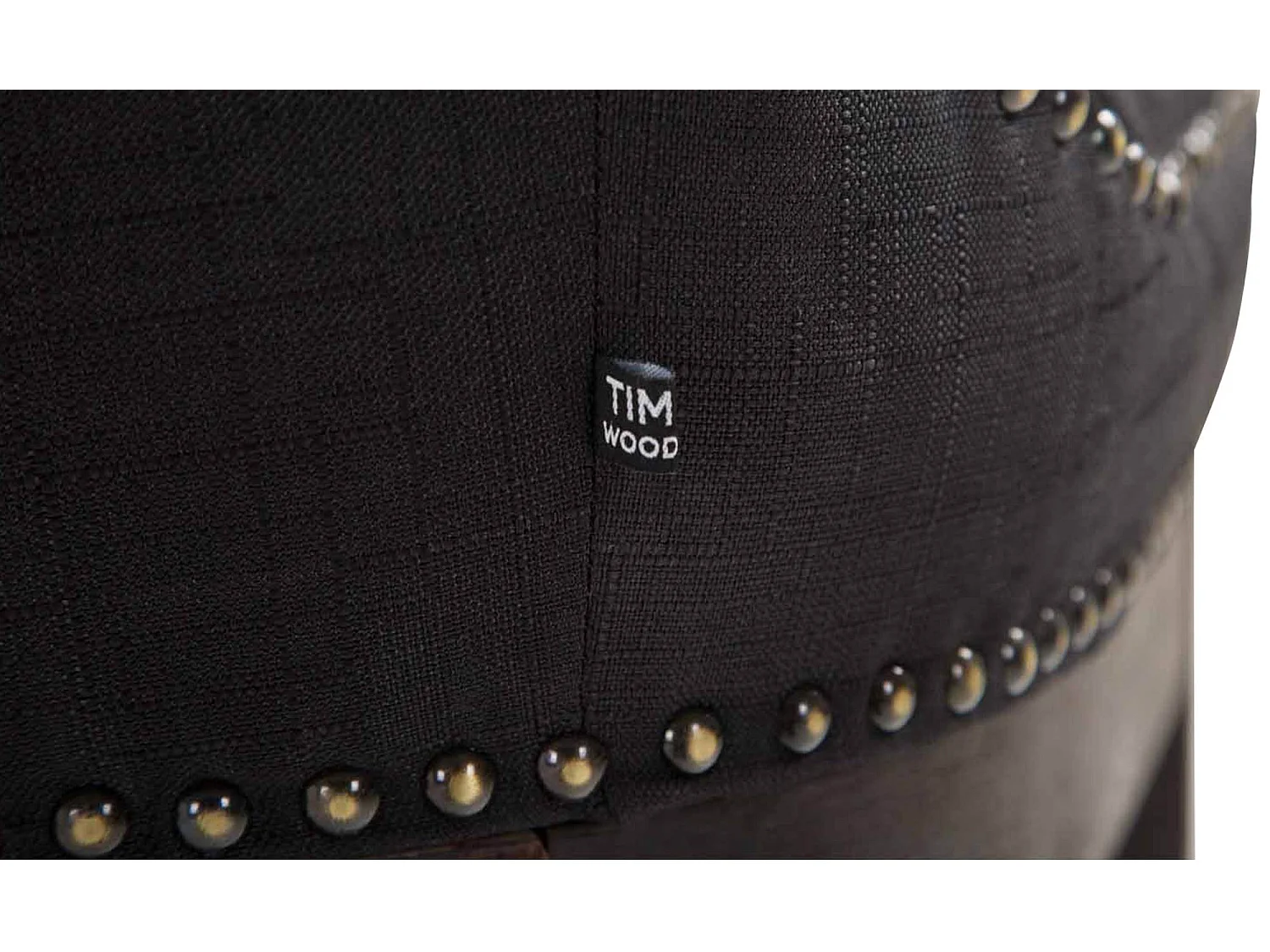 Tabouret de bar - Tissu & Bois - Noir - Lakewood