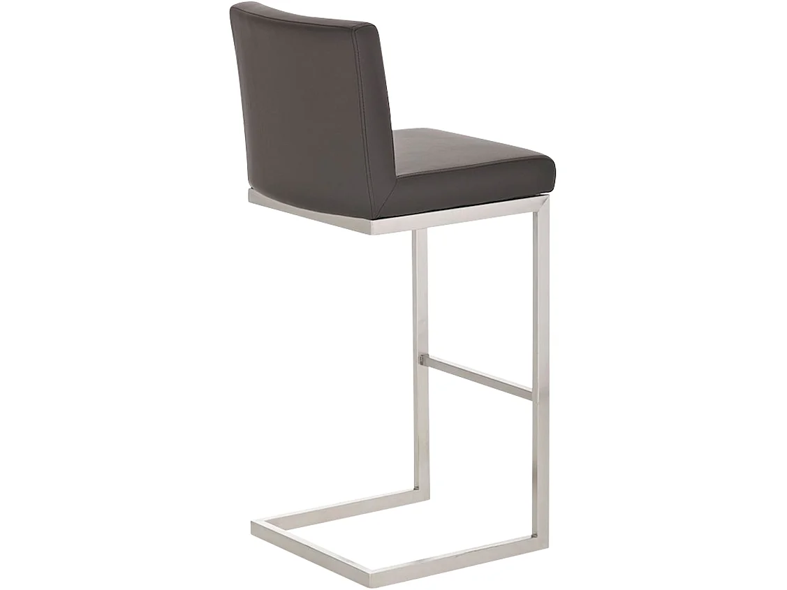 Lot de 2  Tabouret de bar - Similicuir - Marron - Paros