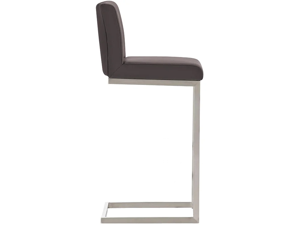 Lot de 2  Tabouret de bar - Similicuir - Marron - Paros