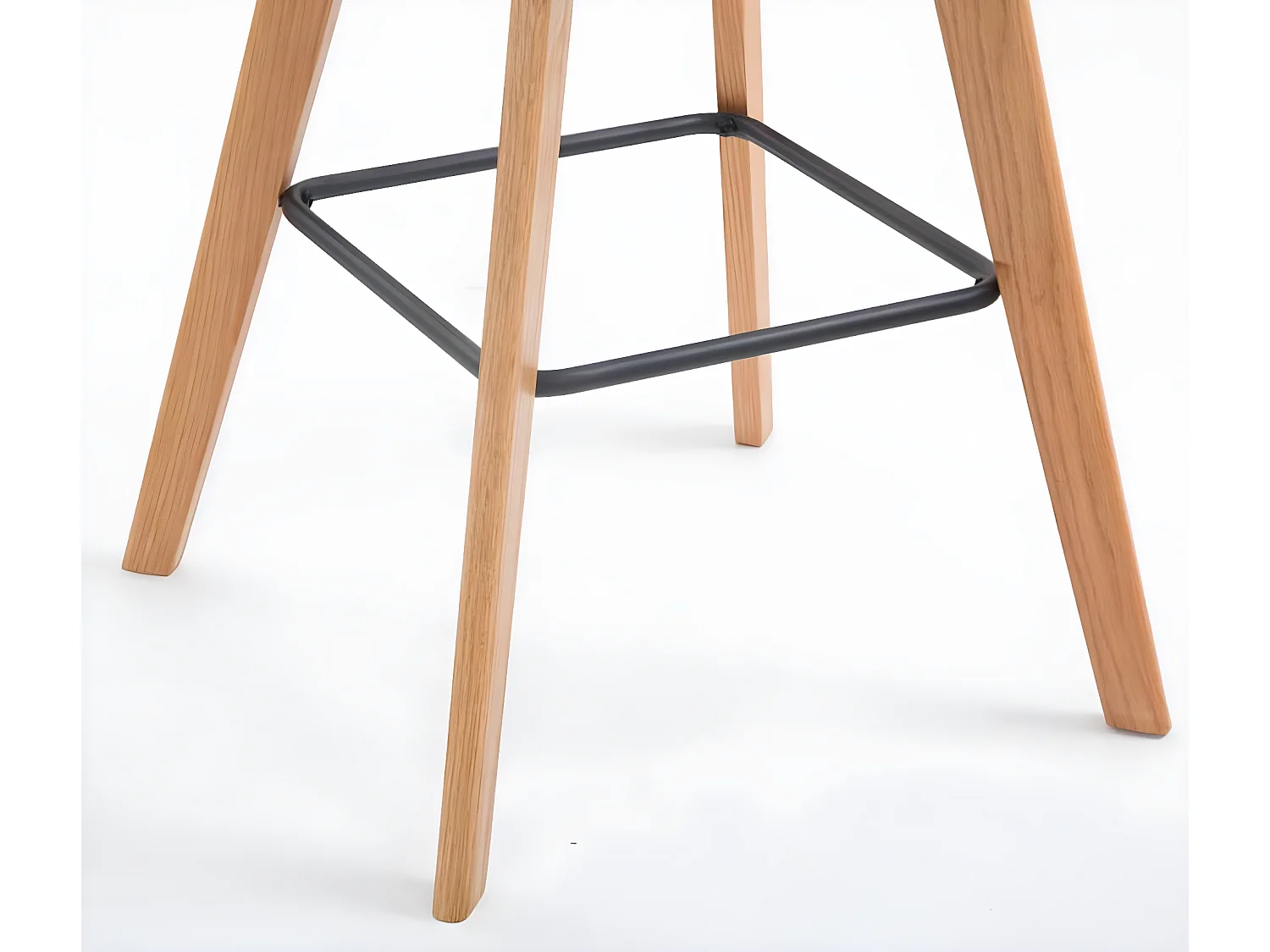 Lot de 2  Tabouret de bar - Tissu & Bois - Gris foncé - Metz