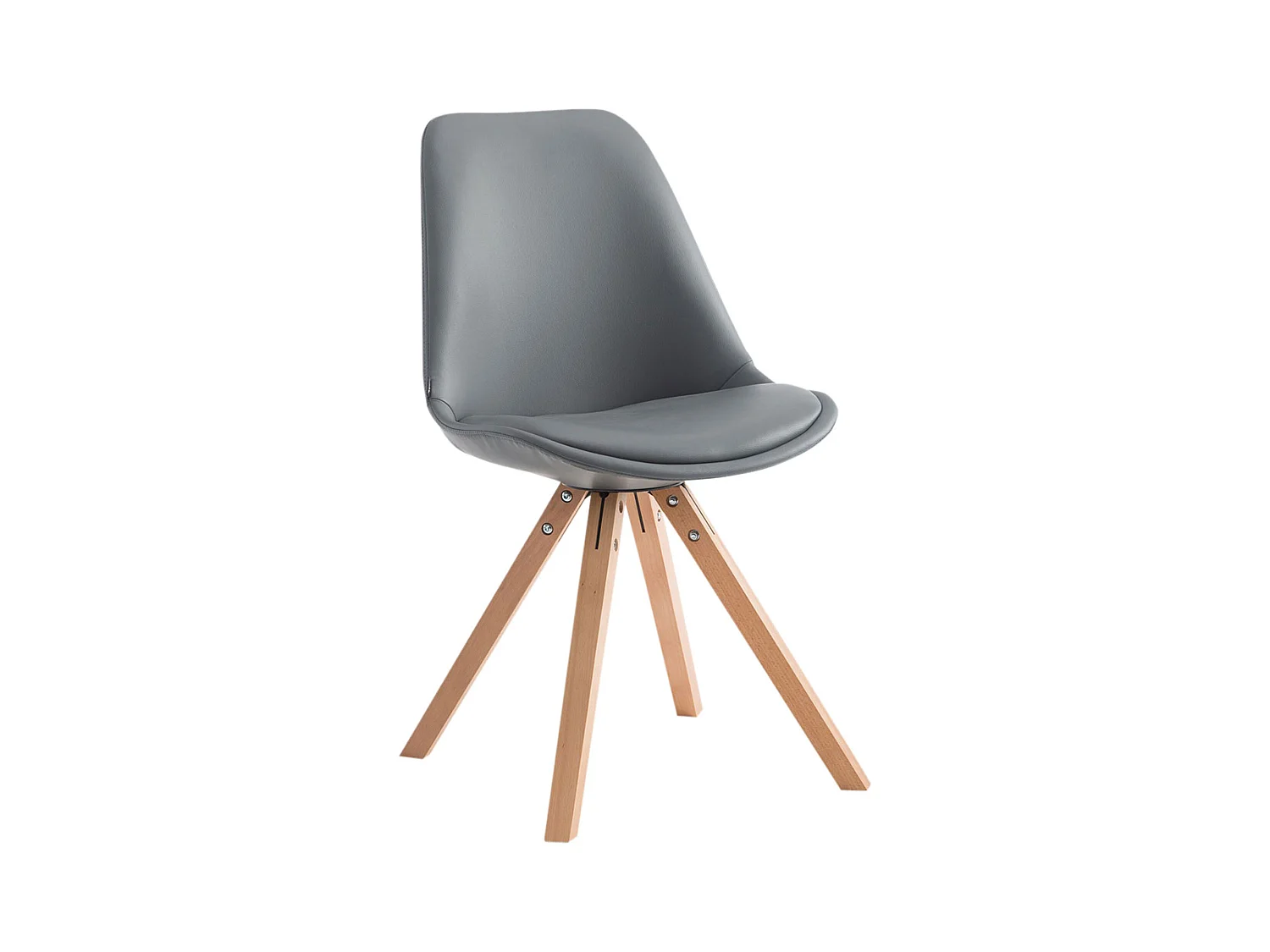 chaise salle à manger - Similicuir & Nature - Gris - Laval