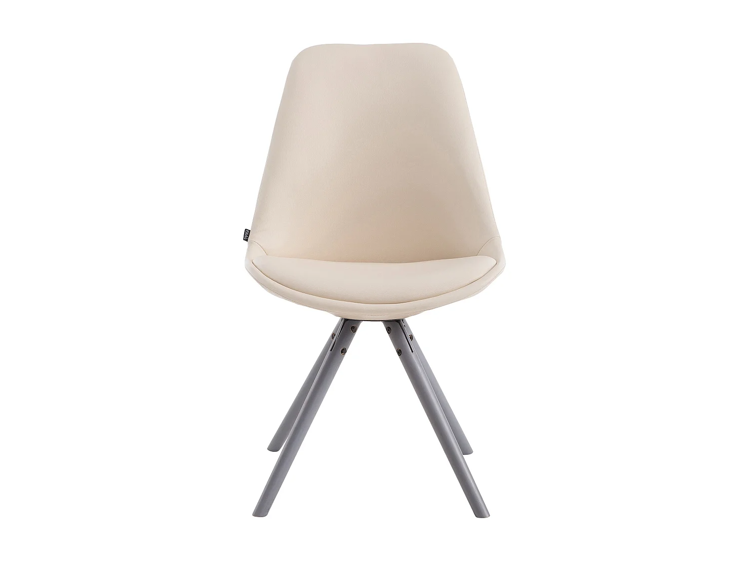 chaise salle à manger - Similicuir & Gris - Crème - Laval