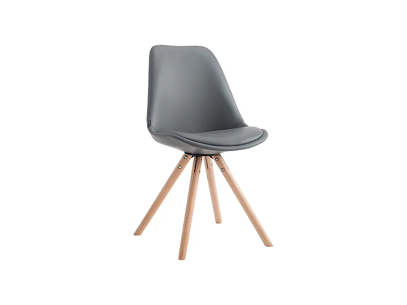 chaise salle à manger - Similicuir & Nature - Gris - Laval