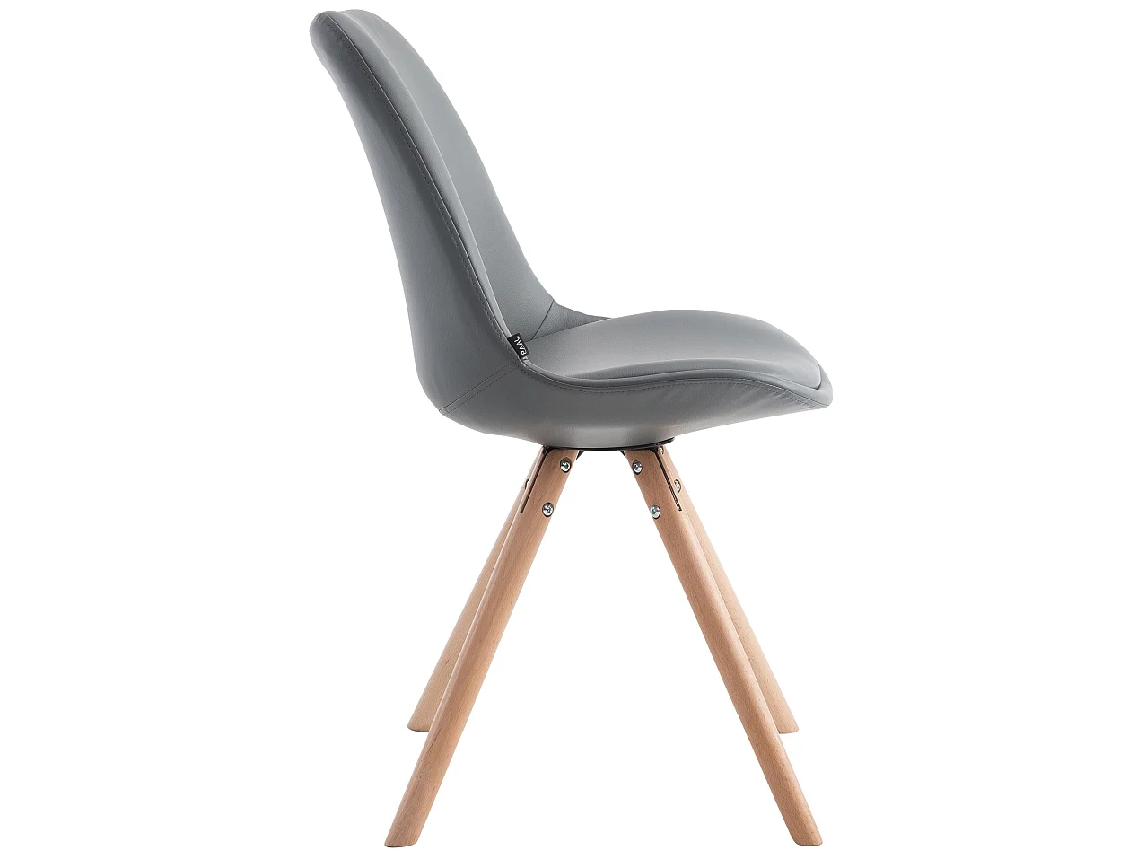 chaise salle à manger - Similicuir & Nature - Gris - Laval