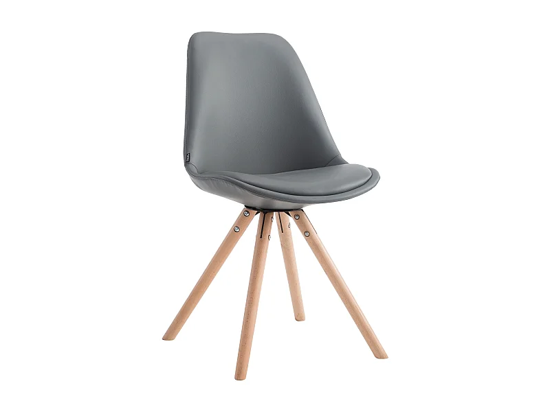 chaise salle à manger - Similicuir & Nature - Gris - Laval