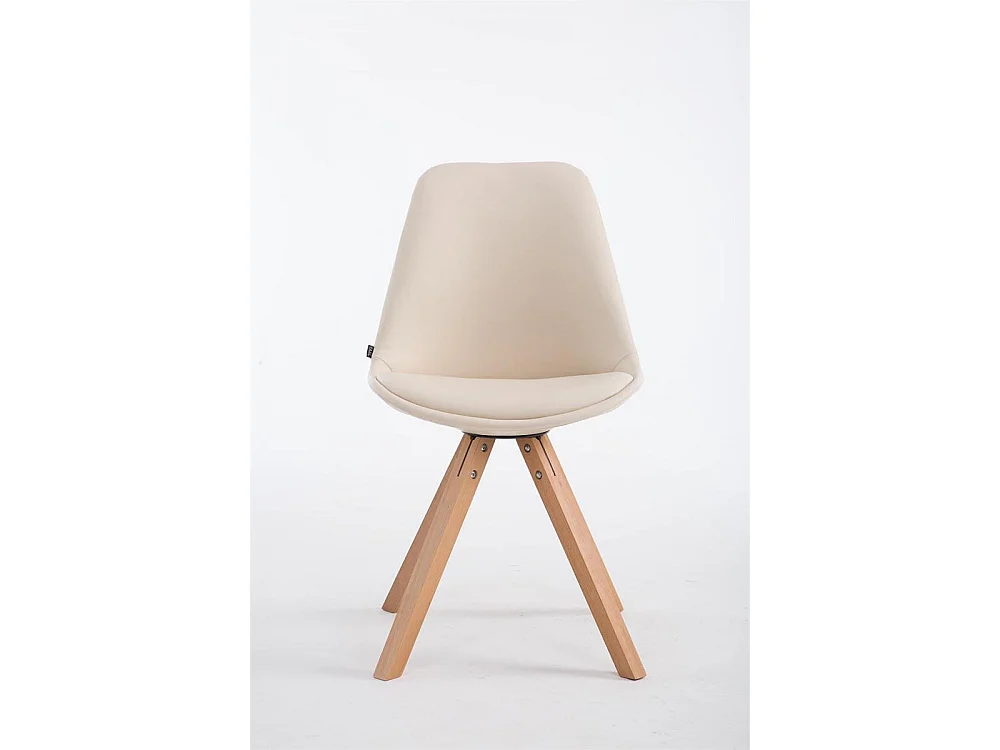 Esszimmerstuhl - Kunstleder & natura - creme - Laval