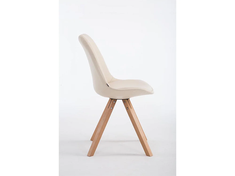 Esszimmerstuhl - Kunstleder & natura - creme - Laval