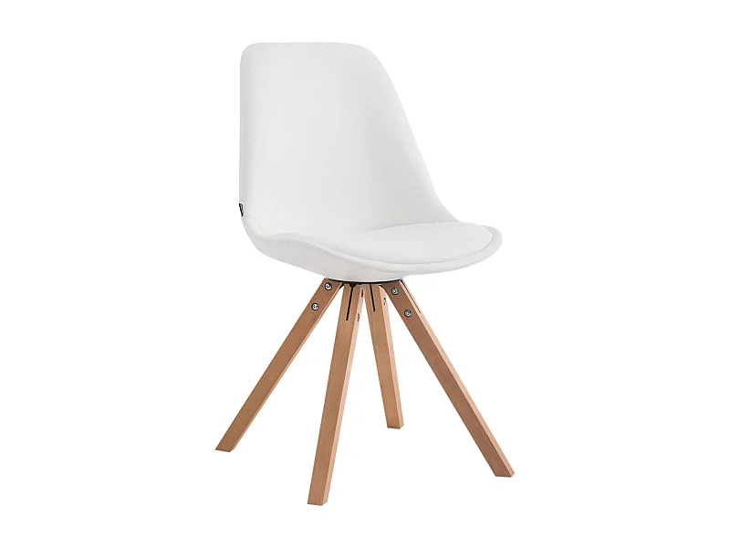 chaise salle à manger - Similicuir & Nature - Blanc - Laval