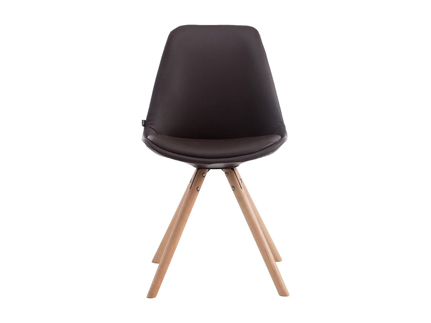 Eetkamerstoelen - Kunstleer & natura - bruin - Laval