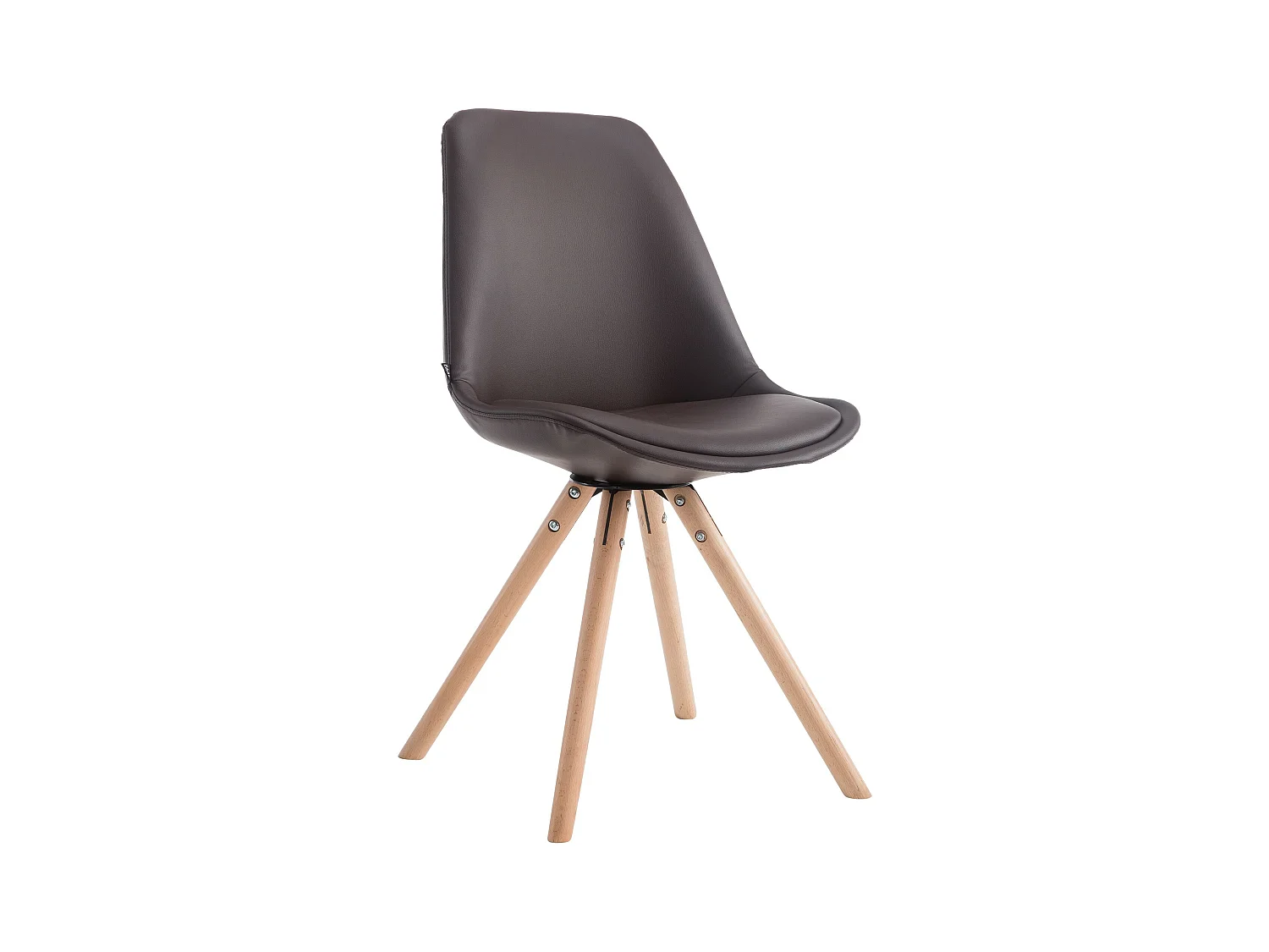 chaise salle à manger - Similicuir & Nature - Marron - Laval
