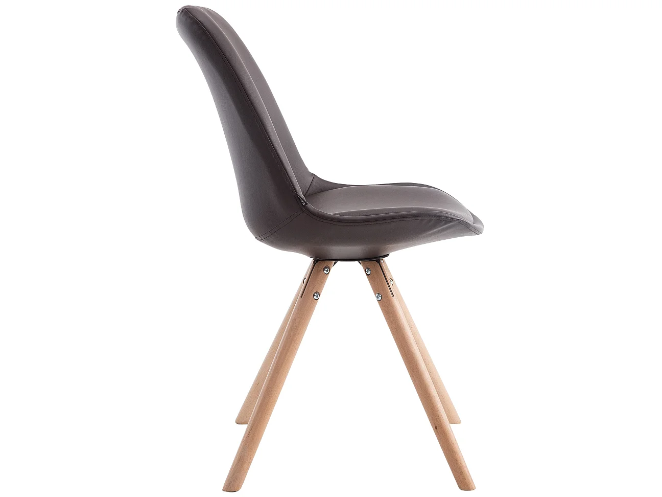 chaise salle à manger - Similicuir & Nature - Marron - Laval
