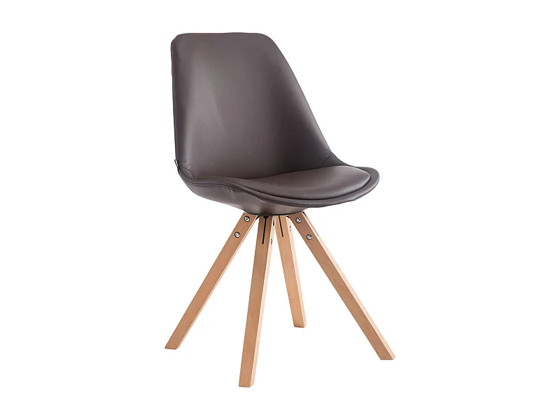 chaise salle à manger - Similicuir & Nature - Marron - Laval