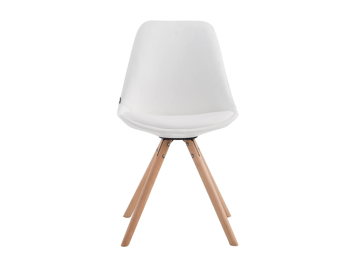 Eetkamerstoelen - Kunstleer & natura - wit - Laval