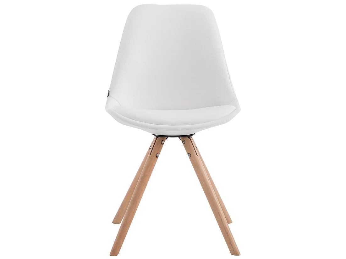 chaise salle à manger - Similicuir & Nature - Blanc - Laval
