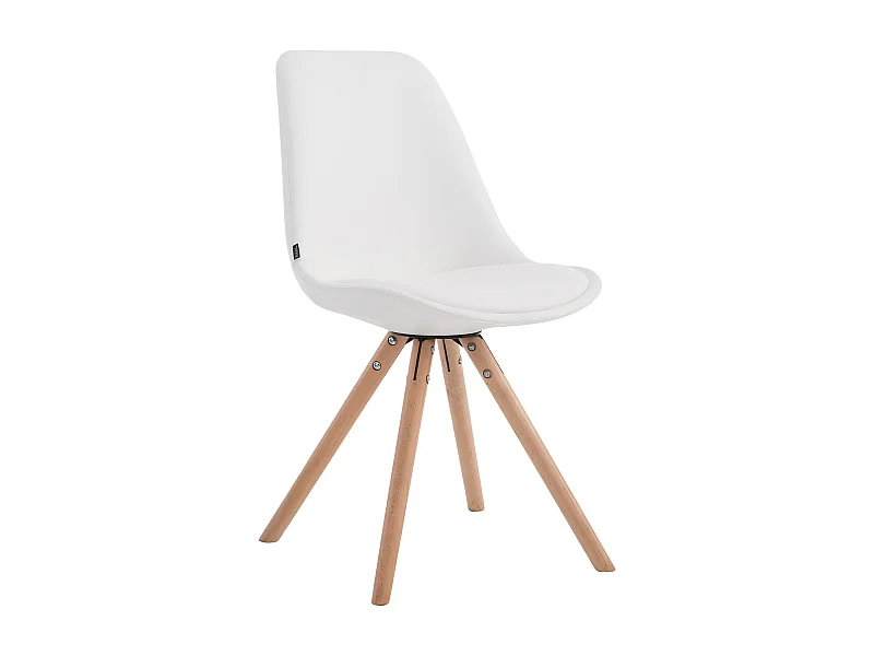 chaise salle à manger - Similicuir & Nature - Blanc - Laval