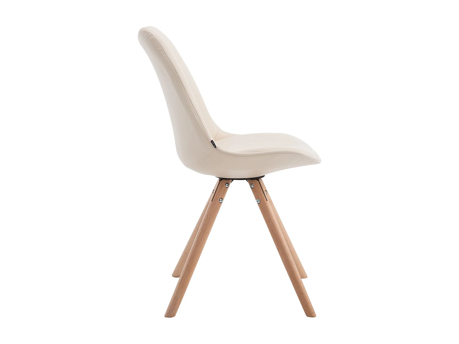 Eetkamerstoelen - Kunstleer & natura - creme - Laval