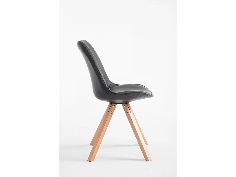 Esszimmerstuhl - Kunstleder & natura - schwarz - Laval