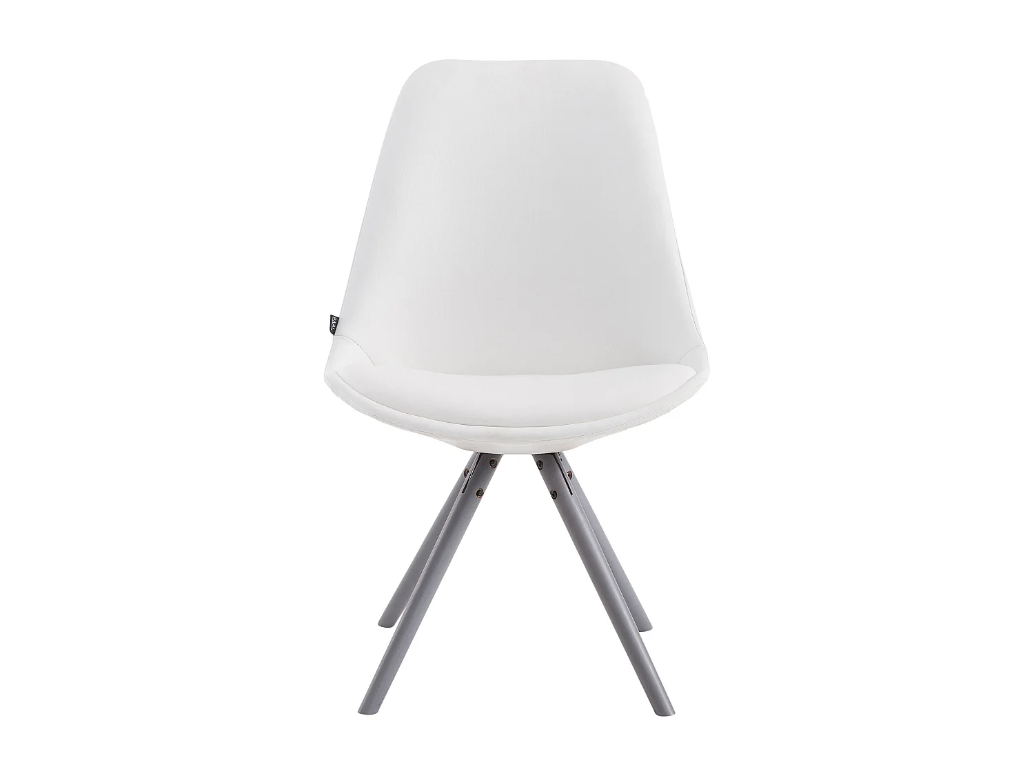 chaise salle à manger - Similicuir & Gris - Blanc - Laval