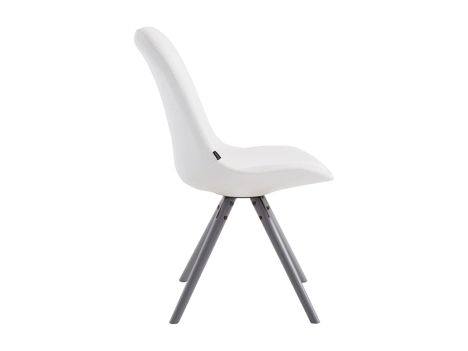 chaise salle à manger - Similicuir & Gris - Blanc - Laval