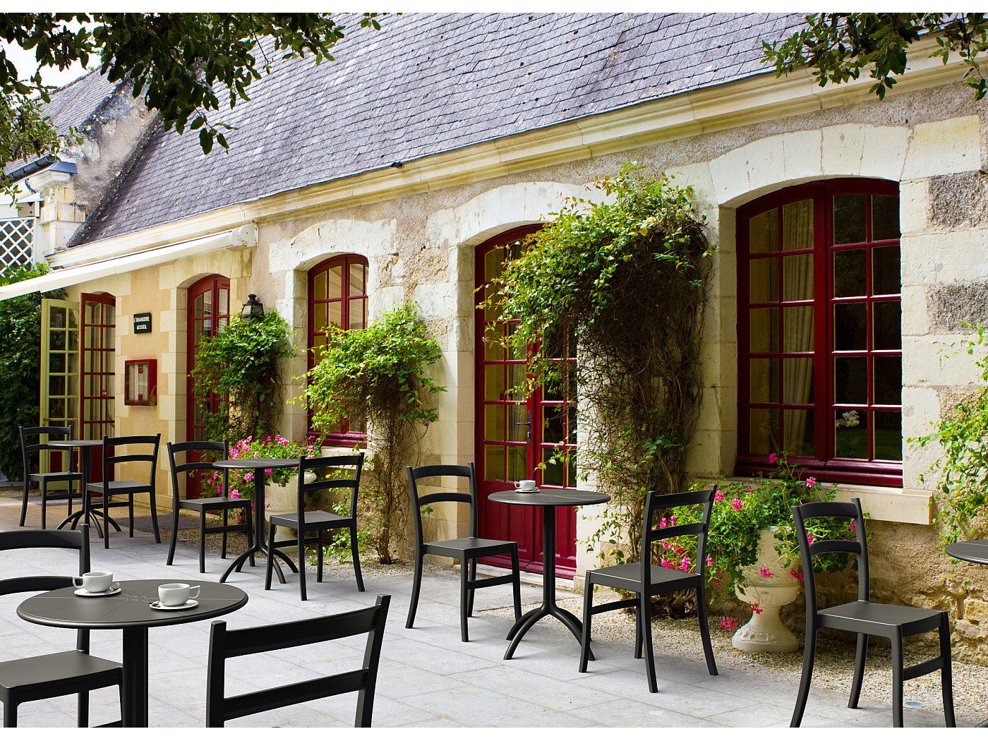 Chaises de jardin - Plastique & Plastique - Noir - Tiffany