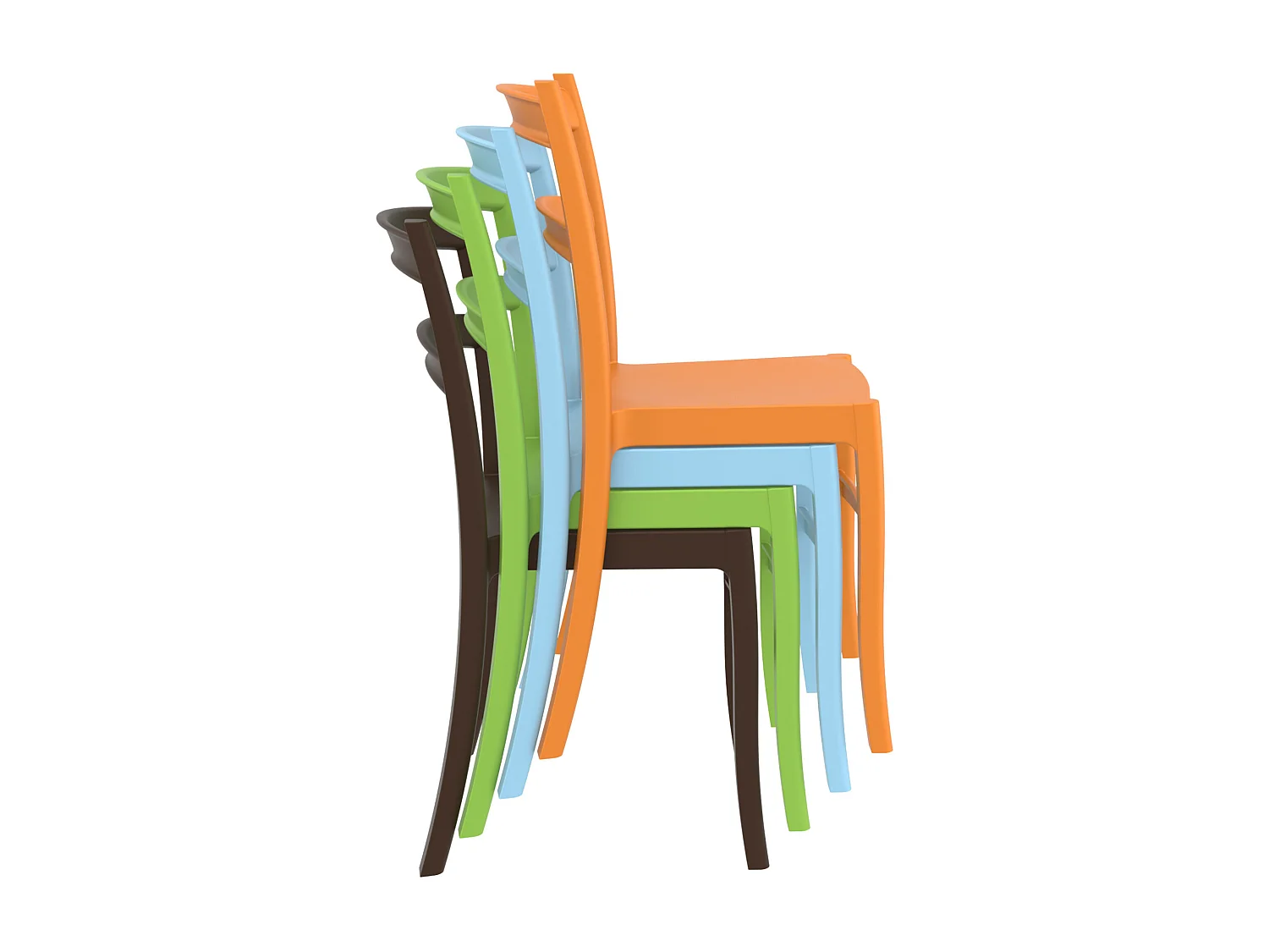 Chaises de jardin - Plastique & Plastique - Noir - Tiffany