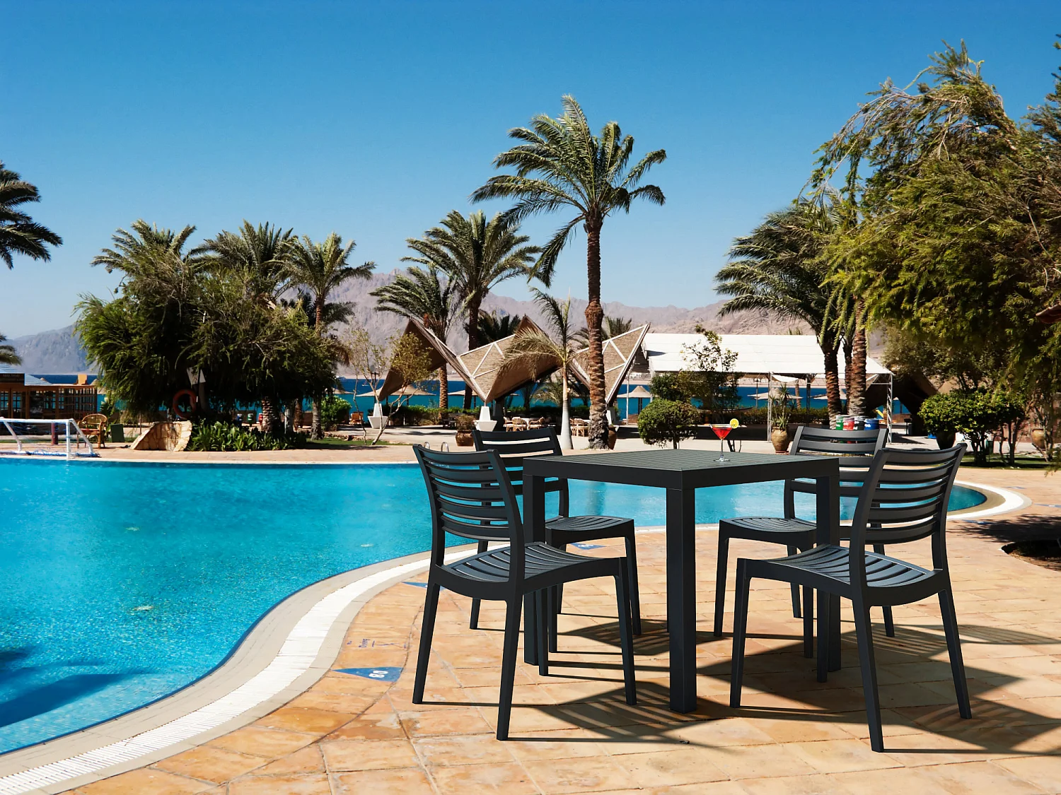 Chaises de jardin - Plastique & Plastique - Noir - Ares